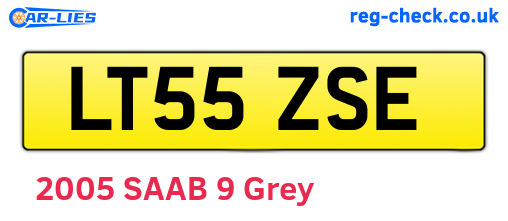 LT55ZSE are the vehicle registration plates.