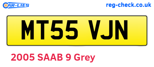 MT55VJN are the vehicle registration plates.