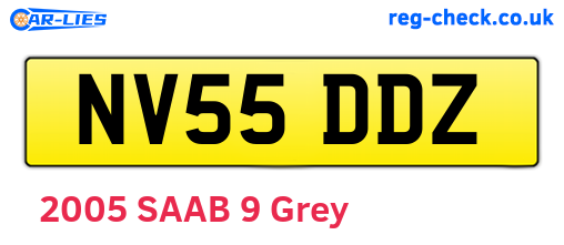 NV55DDZ are the vehicle registration plates.