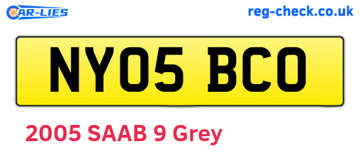 NY05BCO are the vehicle registration plates.