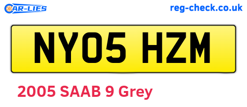 NY05HZM are the vehicle registration plates.