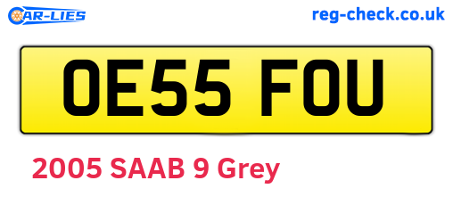 OE55FOU are the vehicle registration plates.