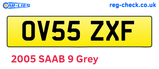 OV55ZXF are the vehicle registration plates.