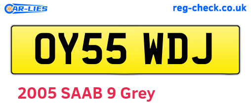 OY55WDJ are the vehicle registration plates.