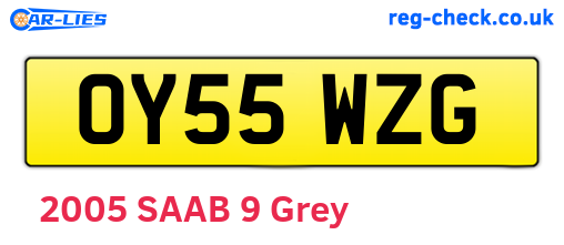 OY55WZG are the vehicle registration plates.