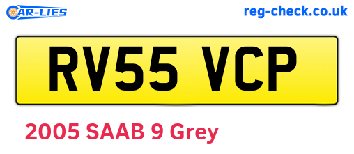 RV55VCP are the vehicle registration plates.