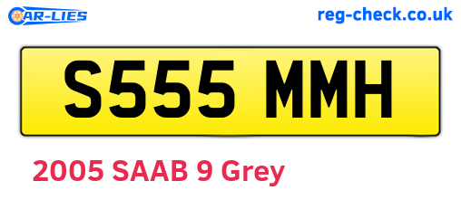 S555MMH are the vehicle registration plates.