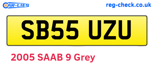 SB55UZU are the vehicle registration plates.