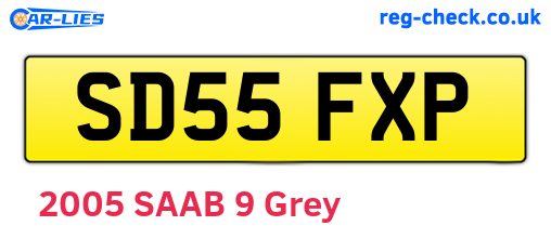 SD55FXP are the vehicle registration plates.