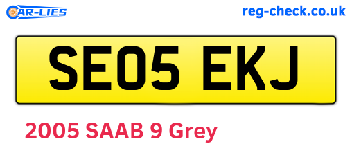 SE05EKJ are the vehicle registration plates.