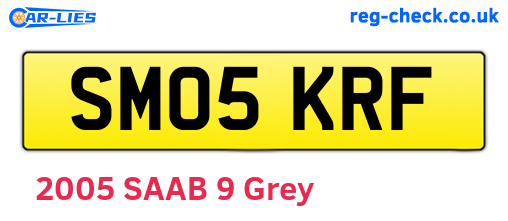 SM05KRF are the vehicle registration plates.