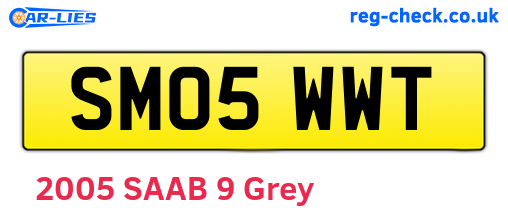 SM05WWT are the vehicle registration plates.