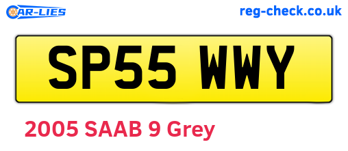 SP55WWY are the vehicle registration plates.