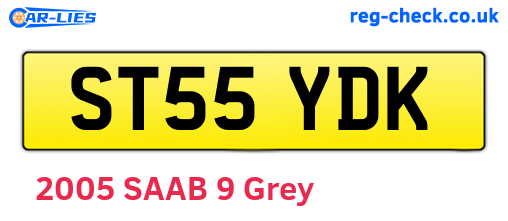 ST55YDK are the vehicle registration plates.