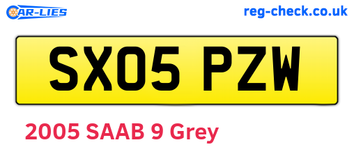SX05PZW are the vehicle registration plates.