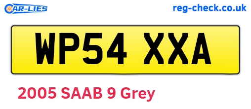 WP54XXA are the vehicle registration plates.