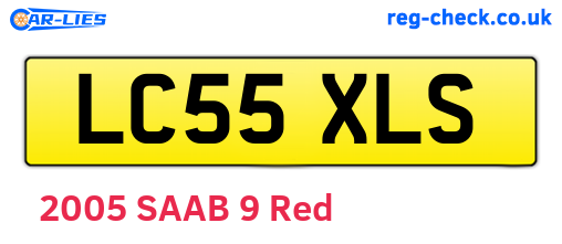 LC55XLS are the vehicle registration plates.
