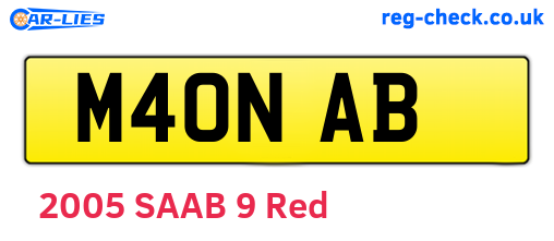 M40NAB are the vehicle registration plates.