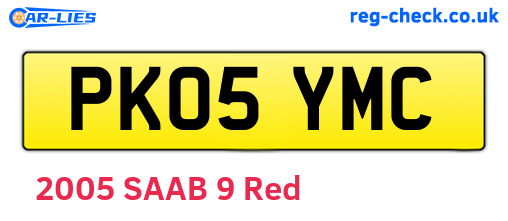 PK05YMC are the vehicle registration plates.