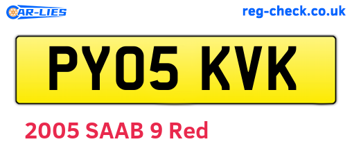 PY05KVK are the vehicle registration plates.