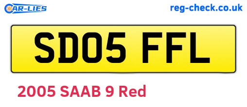 SD05FFL are the vehicle registration plates.