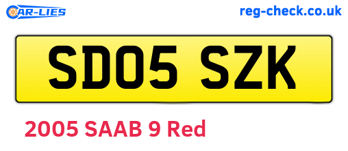 SD05SZK are the vehicle registration plates.