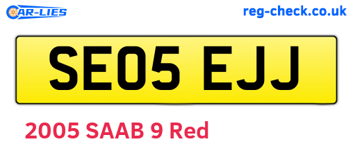 SE05EJJ are the vehicle registration plates.