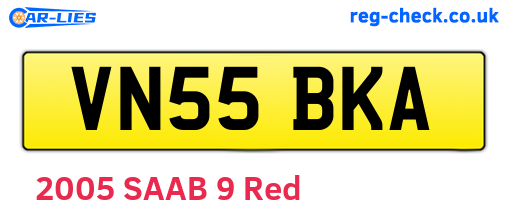 VN55BKA are the vehicle registration plates.