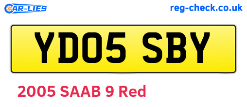 YD05SBY are the vehicle registration plates.