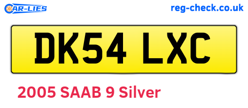 DK54LXC are the vehicle registration plates.