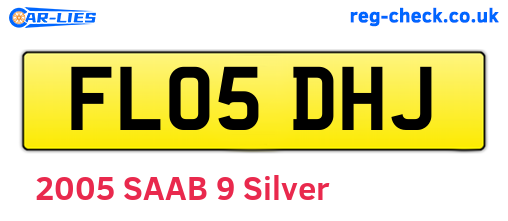 FL05DHJ are the vehicle registration plates.