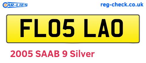 FL05LAO are the vehicle registration plates.