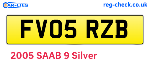 FV05RZB are the vehicle registration plates.
