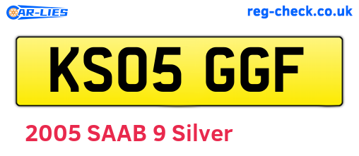 KS05GGF are the vehicle registration plates.