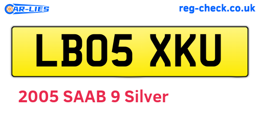 LB05XKU are the vehicle registration plates.