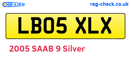 LB05XLX are the vehicle registration plates.