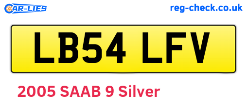 LB54LFV are the vehicle registration plates.