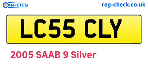LC55CLY are the vehicle registration plates.