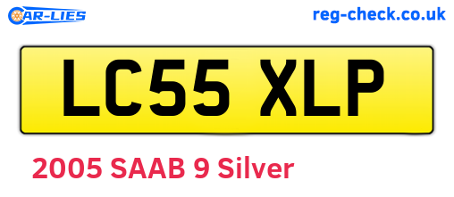 LC55XLP are the vehicle registration plates.