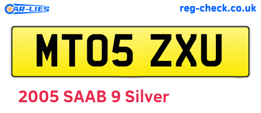 MT05ZXU are the vehicle registration plates.