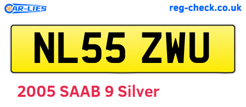 NL55ZWU are the vehicle registration plates.