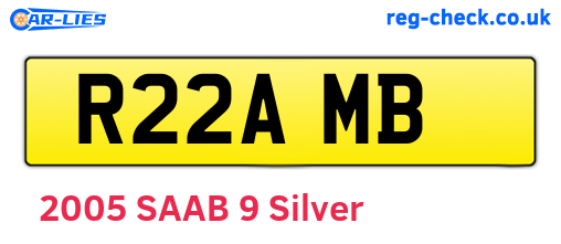 R22AMB are the vehicle registration plates.
