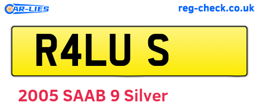 R4LUS are the vehicle registration plates.