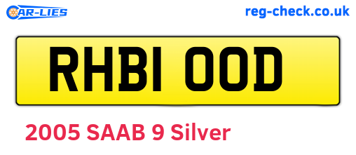 RHB100D are the vehicle registration plates.