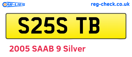 S25STB are the vehicle registration plates.