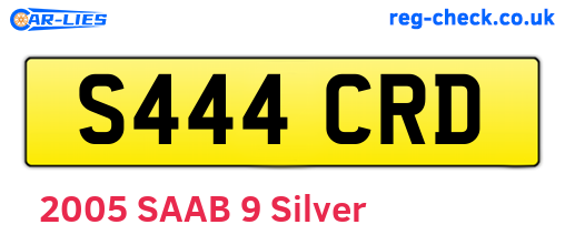 S444CRD are the vehicle registration plates.