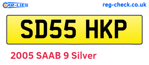 SD55HKP are the vehicle registration plates.