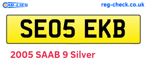 SE05EKB are the vehicle registration plates.