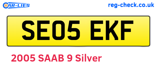 SE05EKF are the vehicle registration plates.