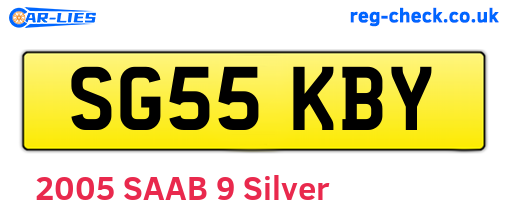 SG55KBY are the vehicle registration plates.